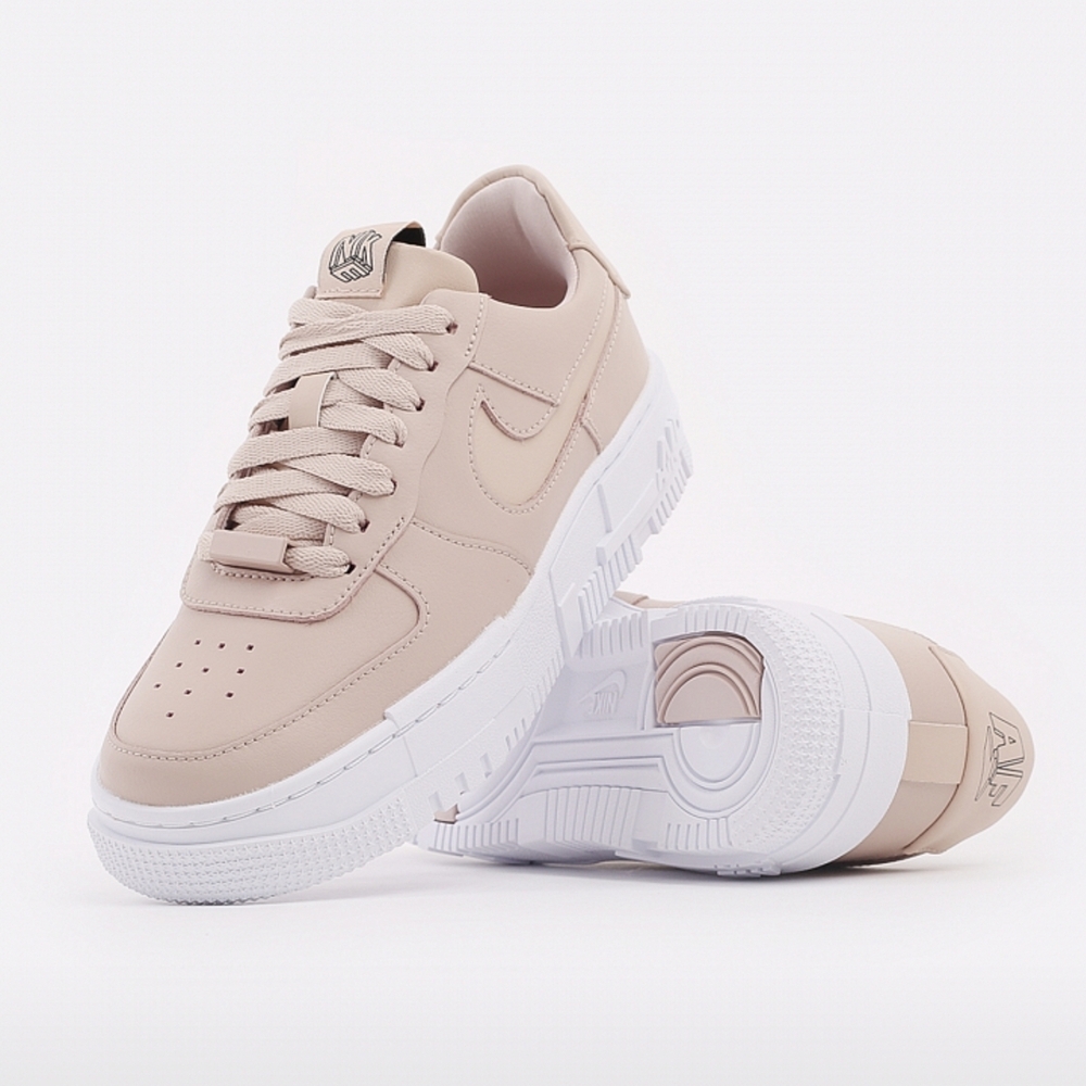 Nike Force 1 Pixel White Beige Pink Sneakers Shoes
